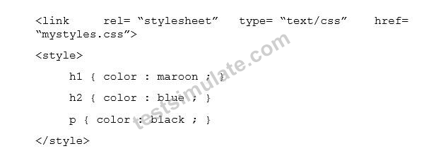 Test For Html Css Practice Introduction to Programming Using HTML and CSS (98-383) Free Practice ...